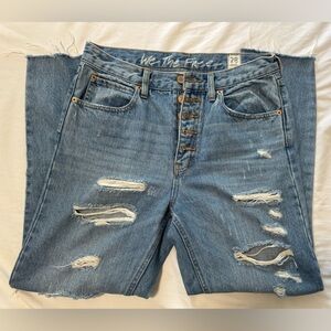 We The Free High Rise Ripped Denim Jeans